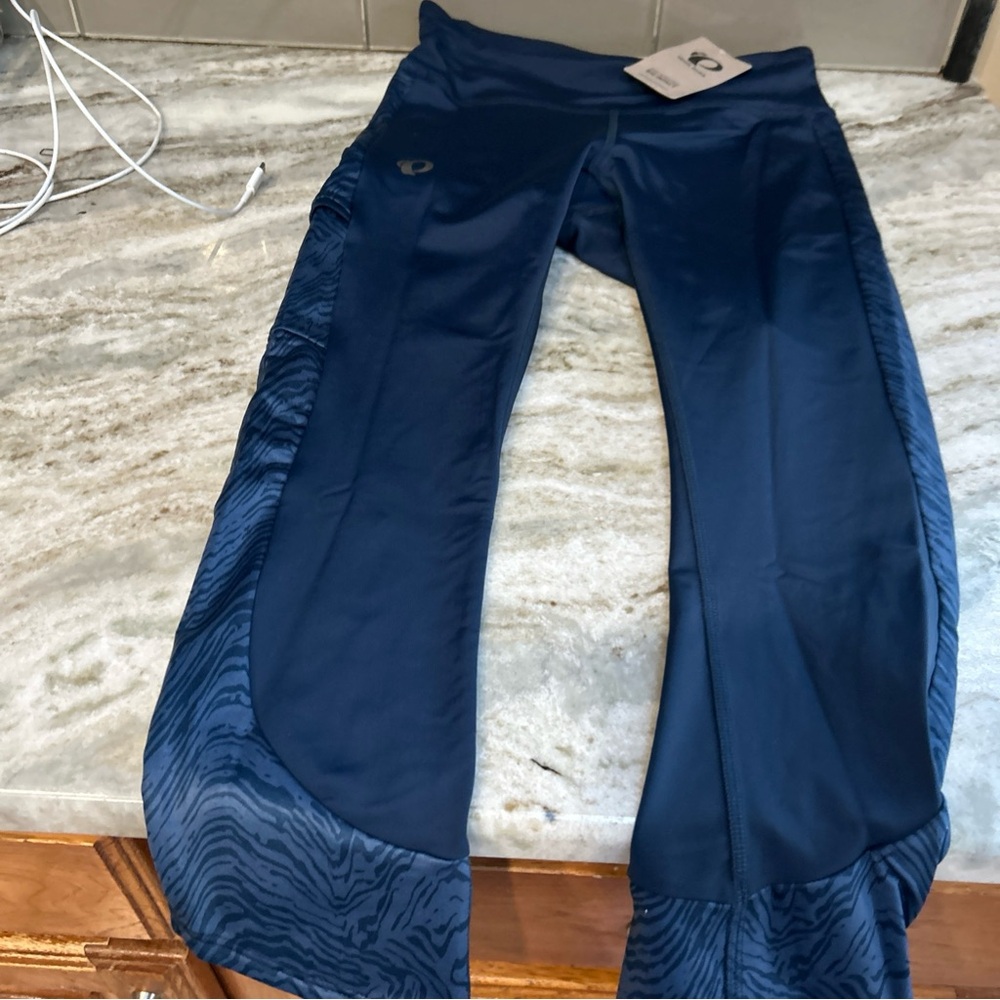 Pearl Izumi Women’s Studio 3 Quarter Tights Navy Sz S NO PADS Cycle NEW 75$